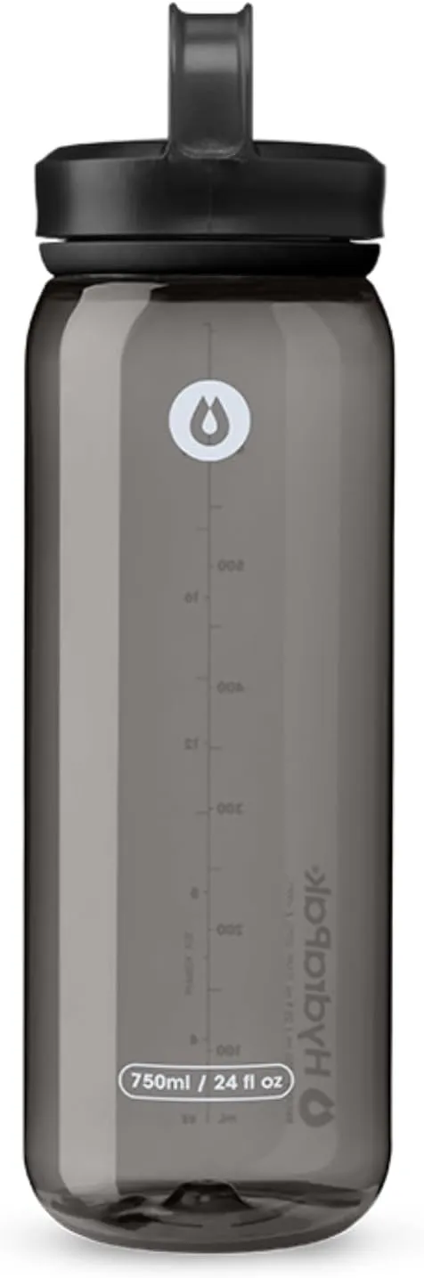 HydraPak Recon Clip & Carry - Wide Mouth Recycled Plastic Water Bottle (24oz or 32oz) - Eco Friendly, BPA Free, Tethered Cap