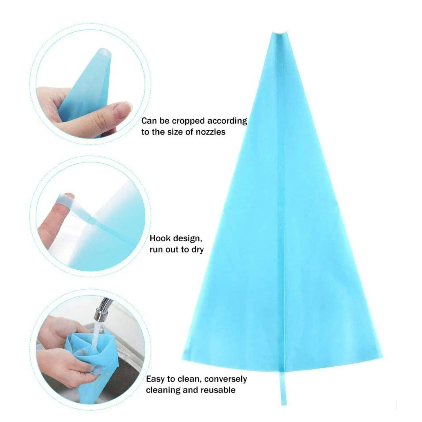 Icing Piping Bags 2PCS 20inch Silicone