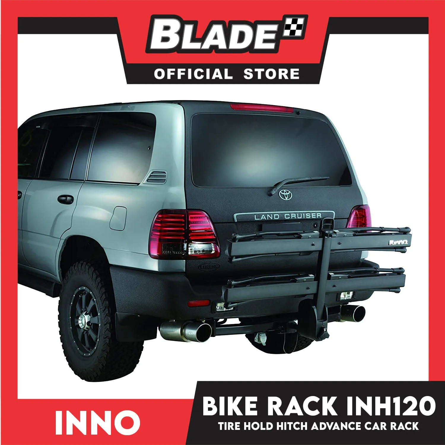 Inno Bike Rack Tire Hold Hitch INH120 Advanced Car Rack 2 Bike Rack Up to 60 lbs.