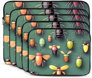 Insect Atlas Laptop Case 10 inch Portable Computer Sleeve Shockproof Fashion Laptop Bag for Women Men Briefcase