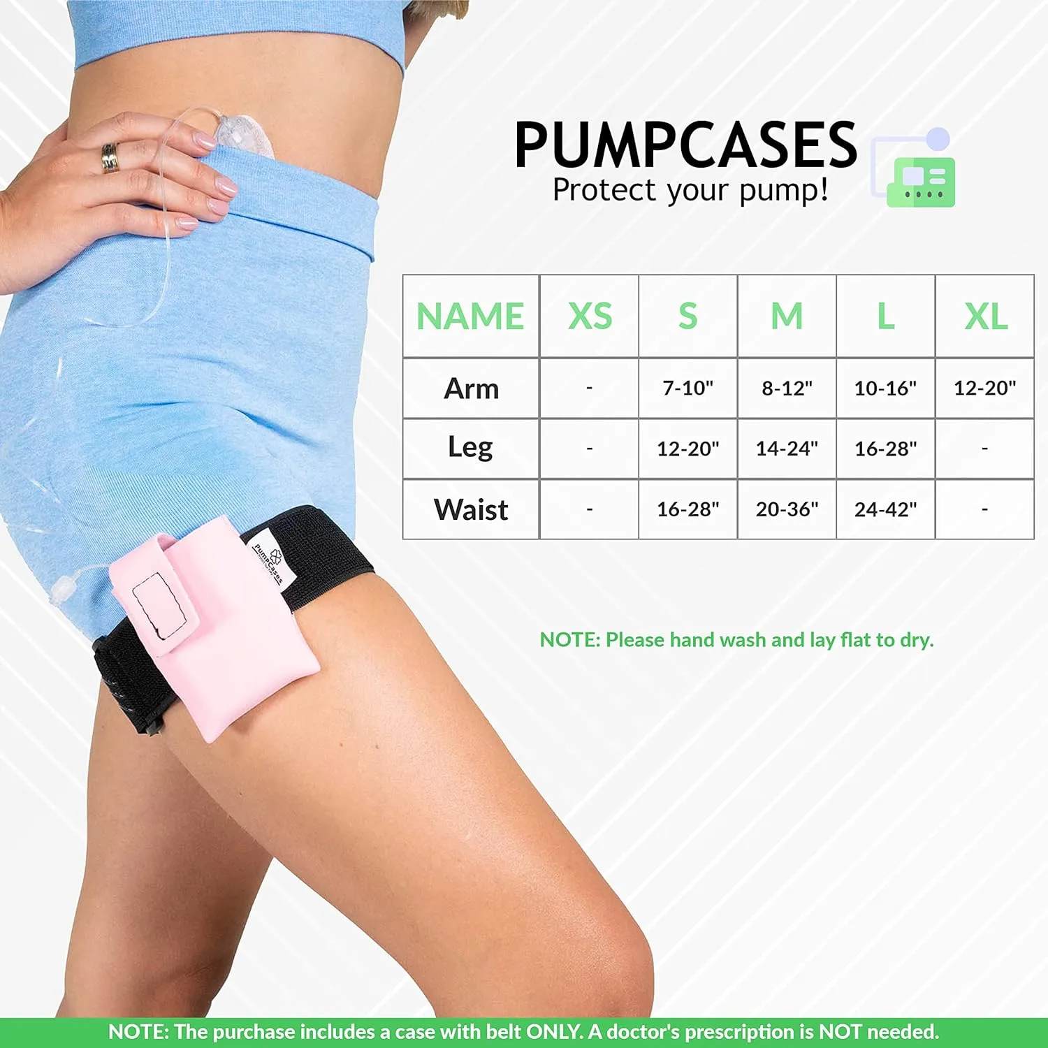 Insulin Pump Holder – Diabetic Insulin Pump Belt – Adjustable Athletic Insulin Pump Case – Pumpcases are Compatible with 630G / 670G / 770G – Assembled in The USA – (Black, M Leg)