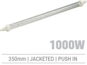 IRL1000PJ - 1000W Jacketed Infrared Quartz Bulb, Push-In 350mm