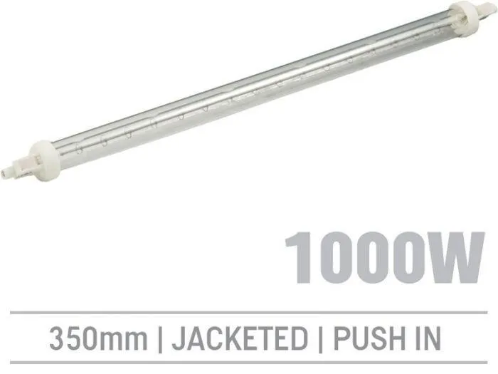 IRL1000PJ - 1000W Jacketed Infrared Quartz Bulb, Push-In 350mm