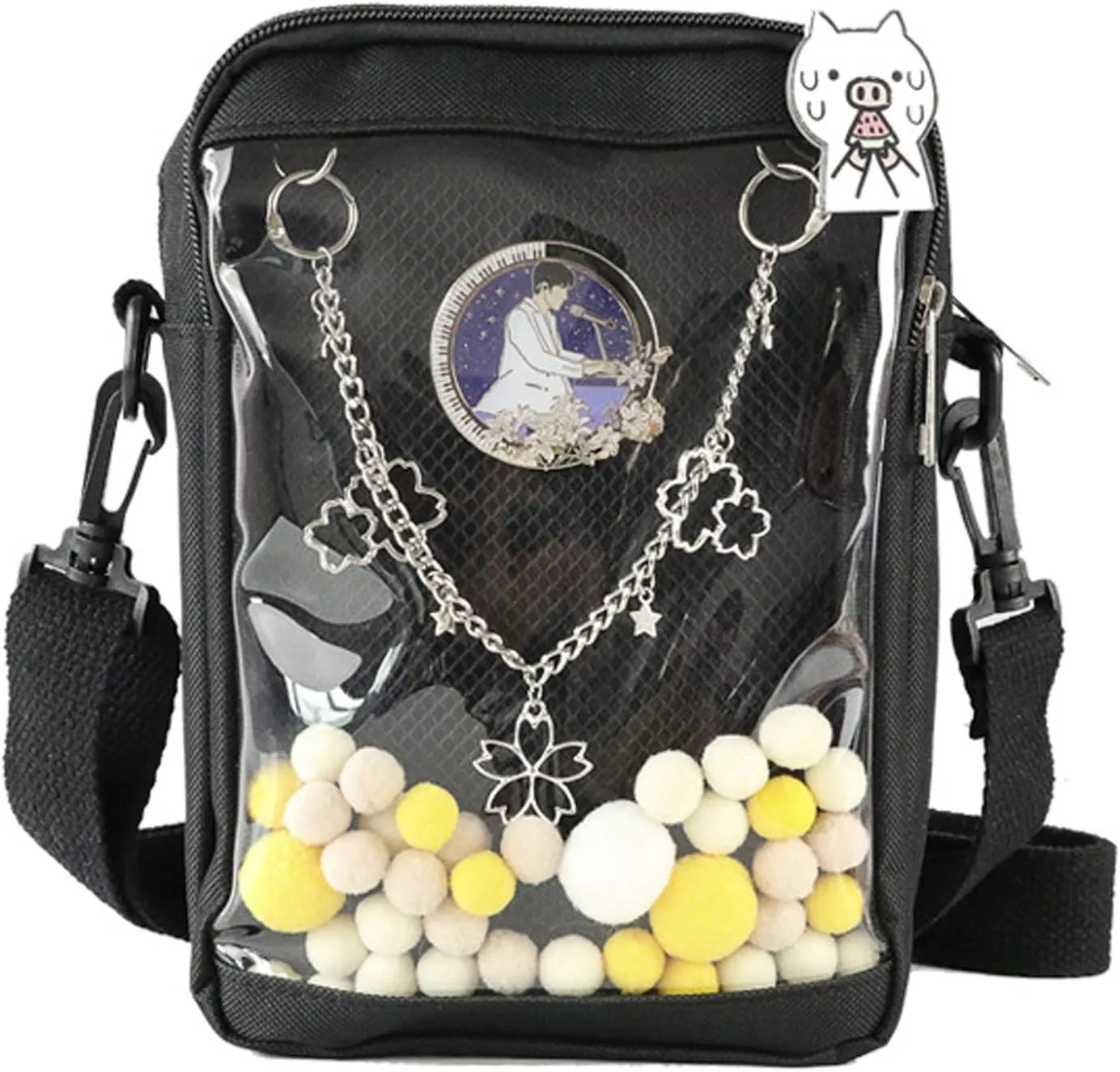 Ita Bag DIY Transparent Crossbody Anime Pins Bag Shoulder Messenger Itabag Comic Anime Satchels
