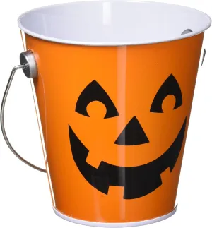 Jack-O-Lantern Metal Bucket, 24 Ct.