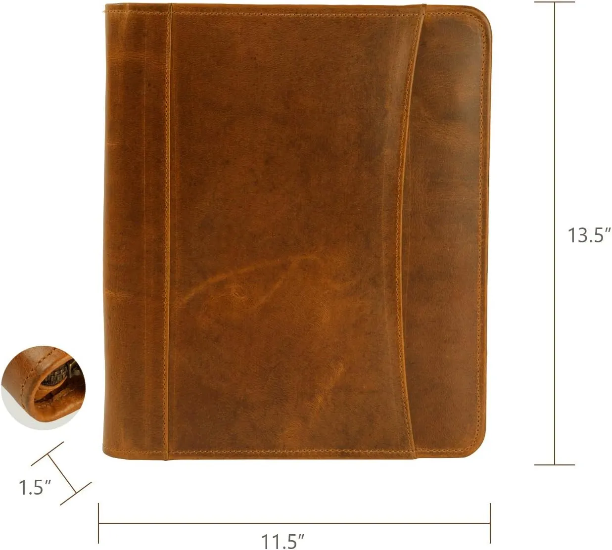Jajmo Legacy Top Grain Leather Portfolio - Professional Business Padfolio & Document Organizer with Writing Pad for Men & Women