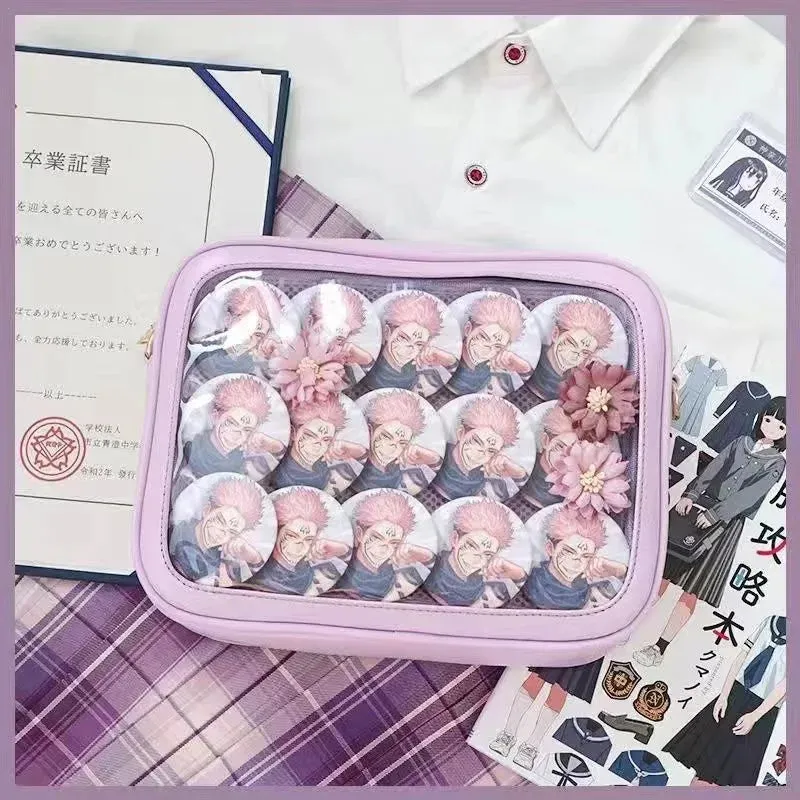 Japanese Kawaii Itabag For Women Small Crossbody Bags PU Leather Transparent Shoulder Bag Girls Handbags and Purses Ita Bag JK