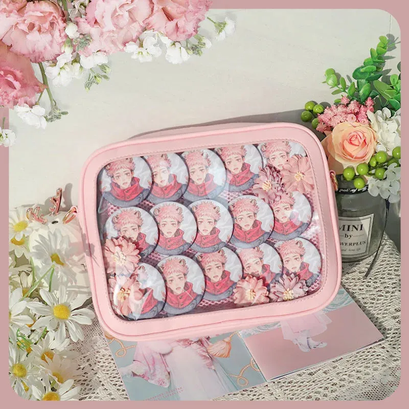 Japanese Kawaii Itabag For Women Small Crossbody Bags PU Leather Transparent Shoulder Bag Girls Handbags and Purses Ita Bag JK