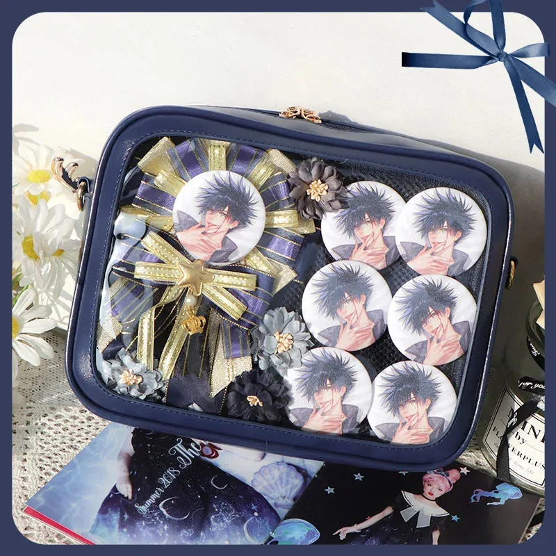 Japanese Kawaii Itabag For Women Small Crossbody Bags PU Leather Transparent Shoulder Bag Girls Handbags and Purses Ita Bag JK