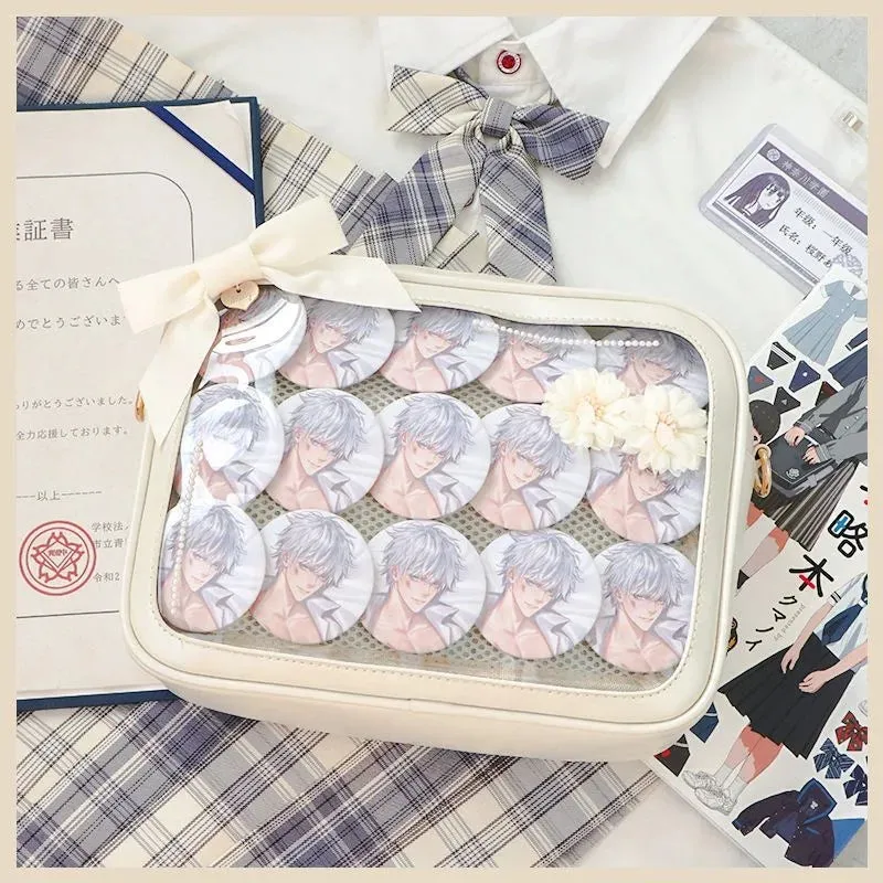Japanese Kawaii Itabag For Women Small Crossbody Bags PU Leather Transparent Shoulder Bag Girls Handbags and Purses Ita Bag JK