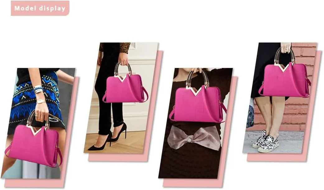 JHVYF Purses for Women Fashion Handbag Ladies Satchel Bags PU Leather Top Handle Shoulder Tote Bags