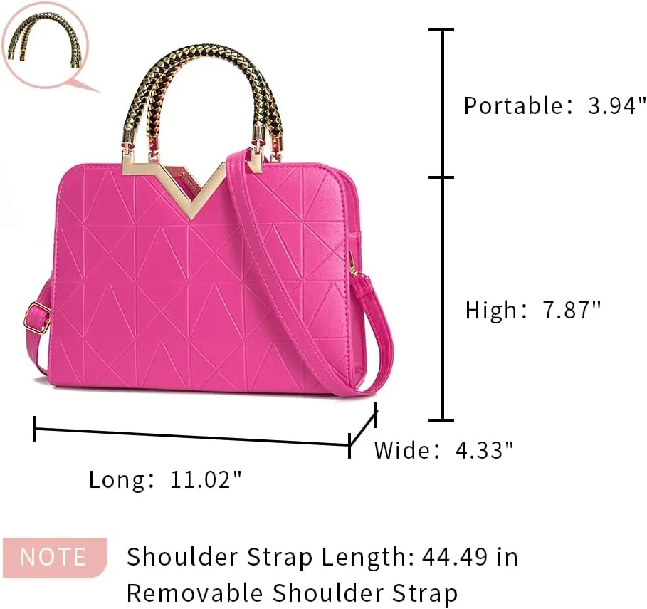 JHVYF Purses for Women Fashion Handbag Ladies Satchel Bags PU Leather Top Handle Shoulder Tote Bags