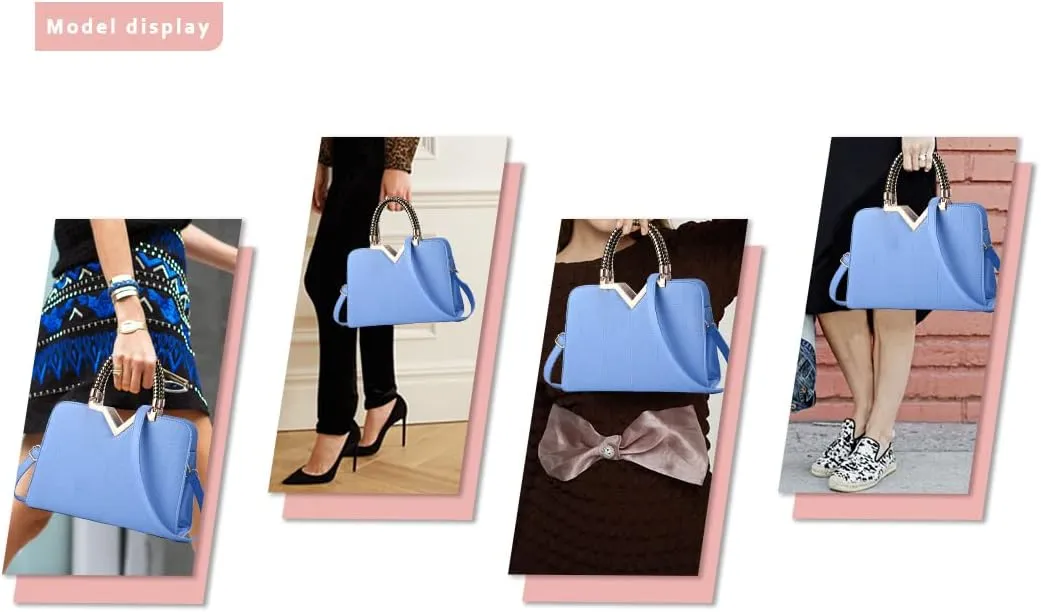 JHVYF Purses for Women Fashion Handbag Ladies Satchel Bags PU Leather Top Handle Shoulder Tote Bags