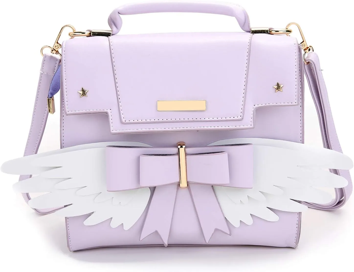 JHVYF Women's Cute Wings Bow Top Handle Cross Body Shoulder Bags Girls Kawaii Handbag