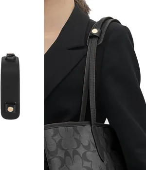 Jiesinlov Microfiber Leather Shoulder Strap Pads Replacement Cushion Strap Covers for Tote Bags Detachable (Black)