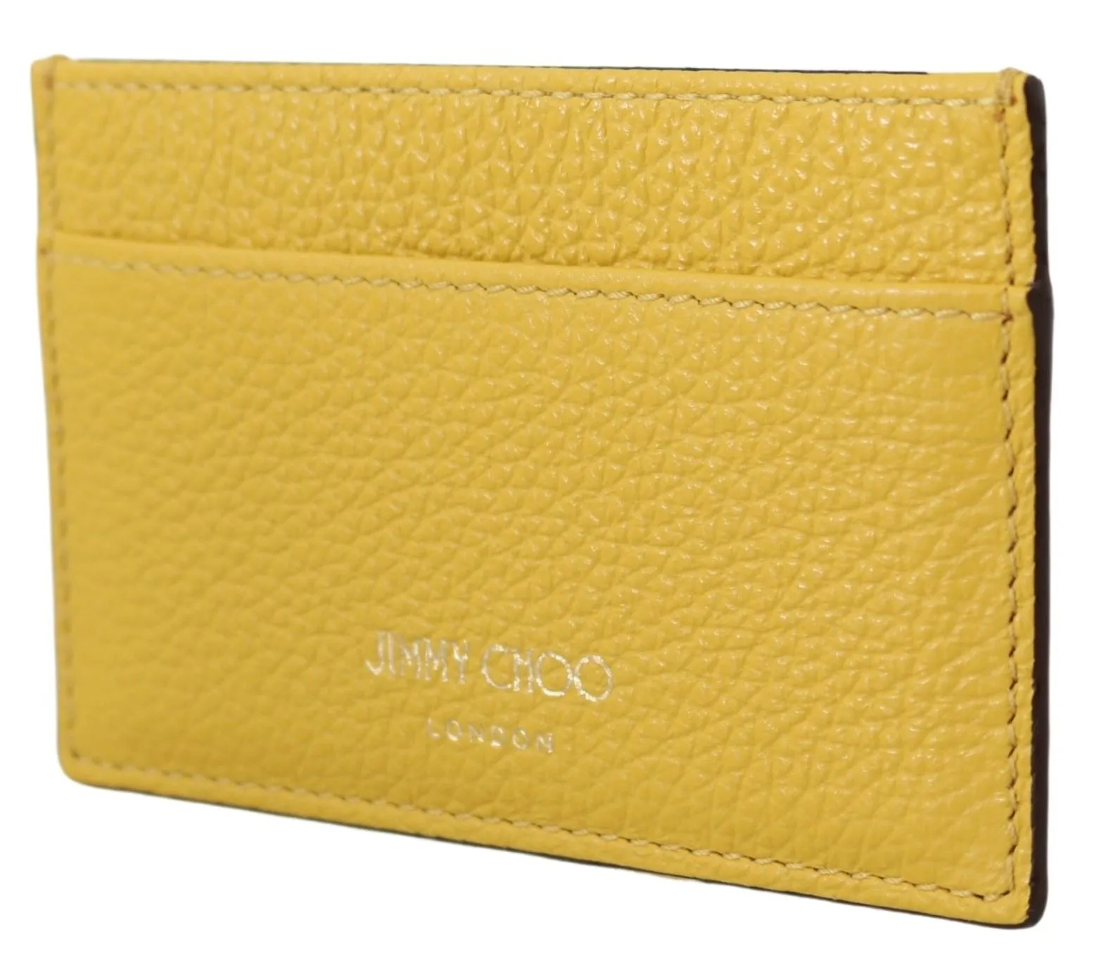 Jimmy Choo Yellow Leather Sunshine Card Holder