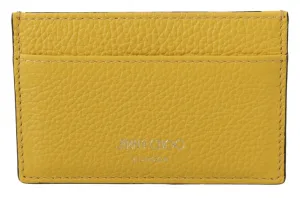 Jimmy Choo Yellow Leather Sunshine Card Holder
