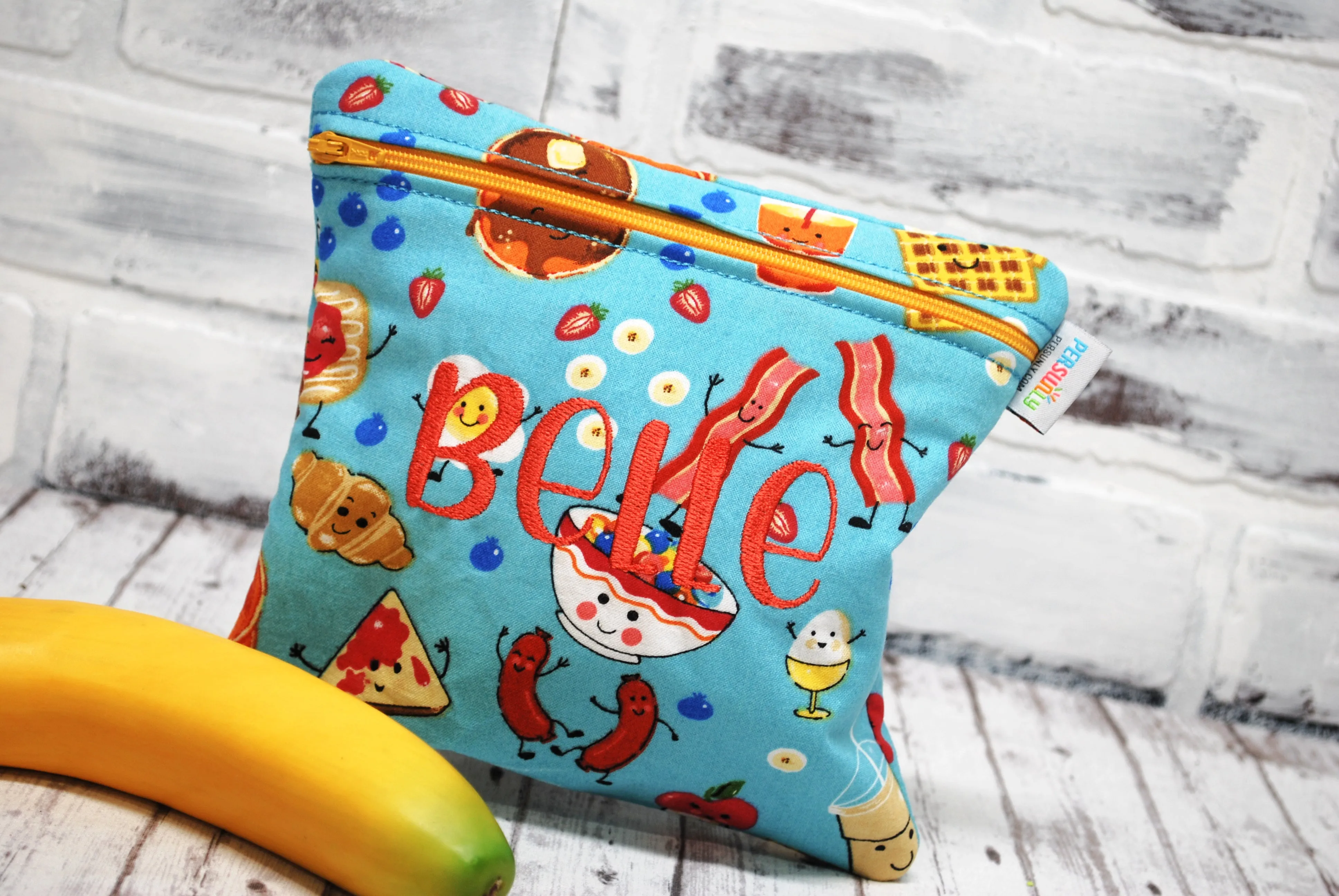 Kawaii Breakfast Personalized Reusable Food Bag