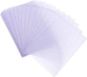KICHOUSE Card Holders 50pcs Hard Plastic Sleeves Card Protectors Photo Holders Postcard Sleeves