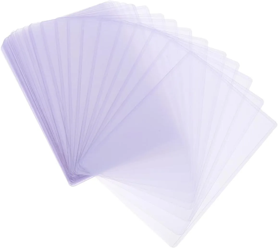 KICHOUSE Card Holders 50pcs Hard Plastic Sleeves Card Protectors Photo Holders Postcard Sleeves