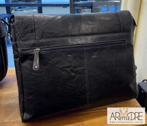 LA2037 Men's Leather Satchel Laptop Bag