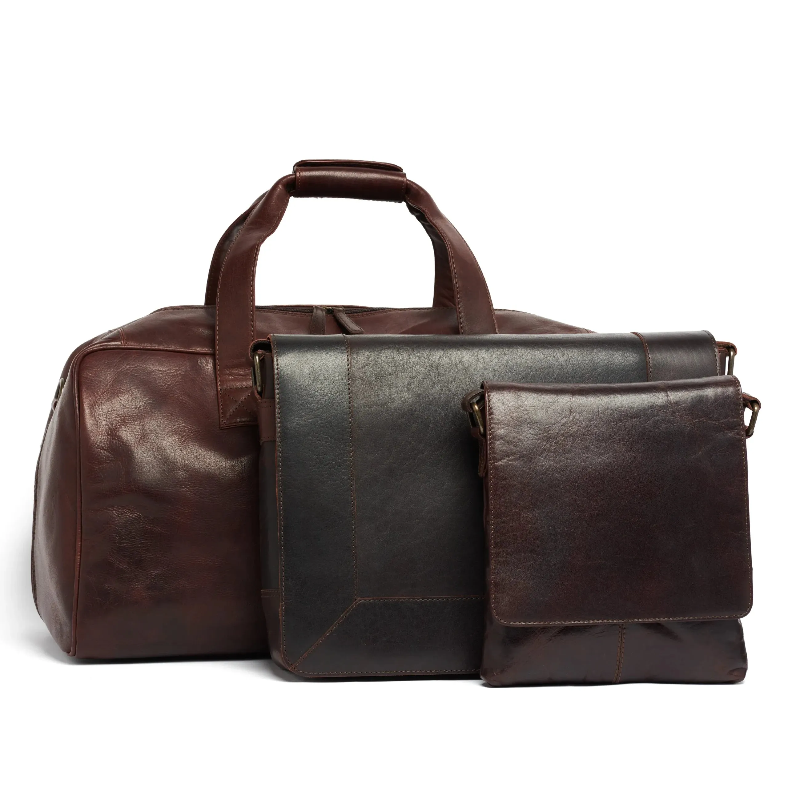 LA3031 Compact Leather Travel Laptop Bag
