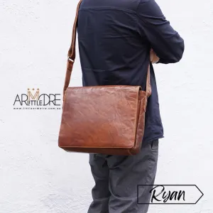 LA7431 Leather Satchel Bag / Small Laptop Bag