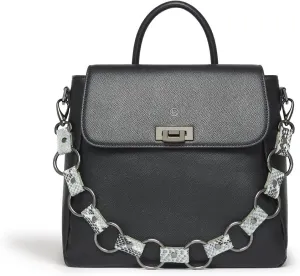 Labante London 'Zuri' Faux leather Black Backpack for Women | Peta Approved Vegan and Sustainable Biodegradable