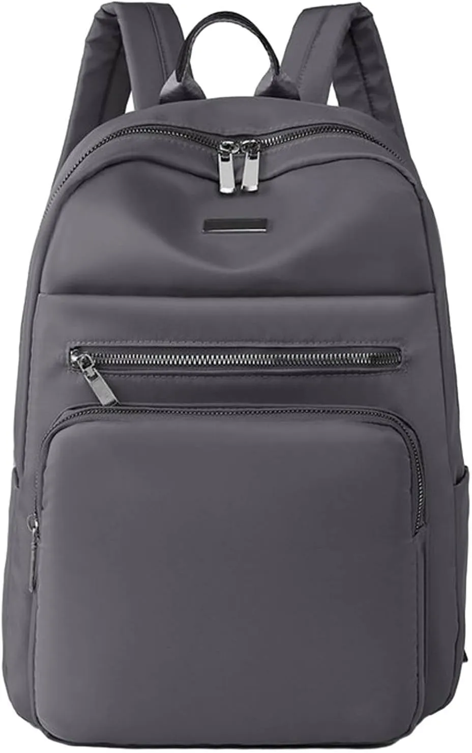 Ladies Large Capacity Lightweight Backpack Casual Fashion Soft Leather Outdoor Season Backpack with (Grey, One Size)