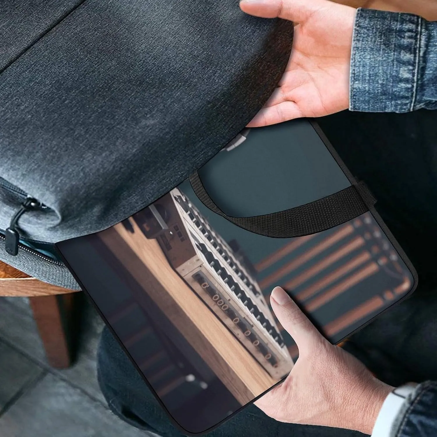 Laptop Bag Ultrathin Recorder with Headphones Printing Laptop Carrying Case Portability Messenger Bags For Work Travel