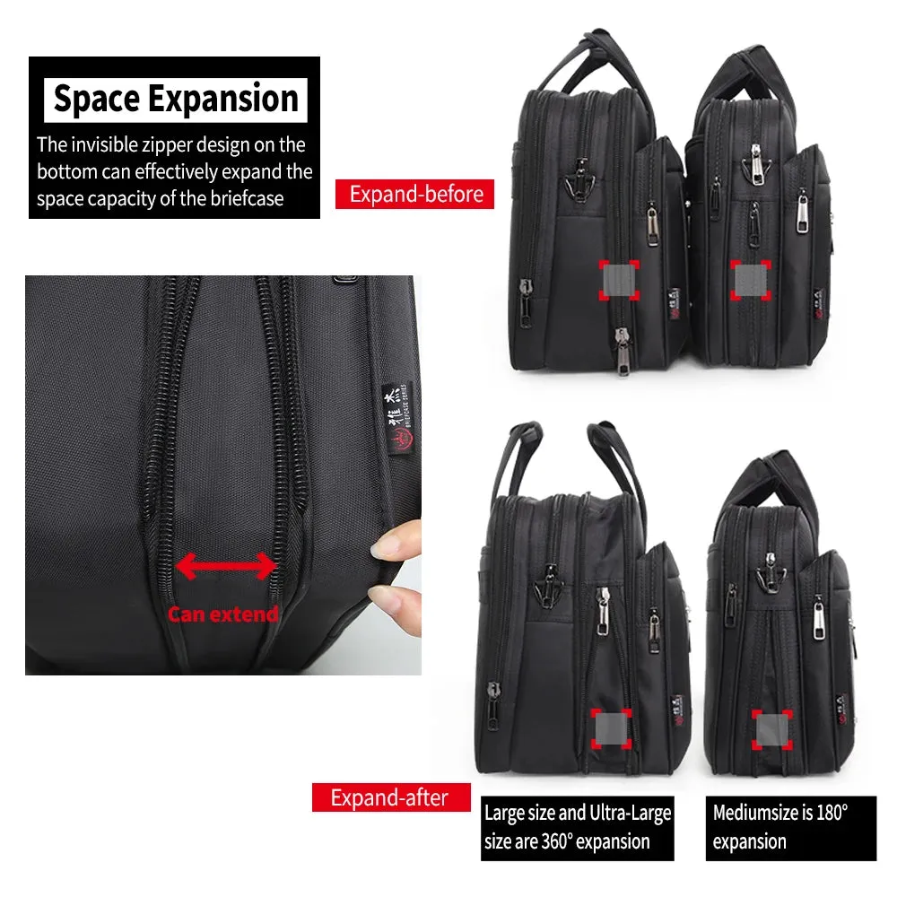 Large Briefcases For Men Canvas Tote Bag 15.6 Inch 17 Inch 19 Inch Laptop Case Work Bags Office Messenger Bag