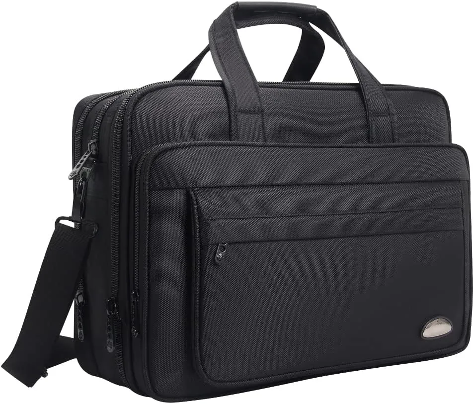 Large Briefcases For Men Canvas Tote Bag 15.6 Inch 17 Inch 19 Inch Laptop Case Work Bags Office Messenger Bag