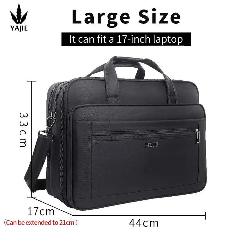 Large Briefcases For Men Canvas Tote Bag 15.6 Inch 17 Inch 19 Inch Laptop Case Work Bags Office Messenger Bag