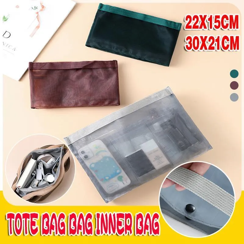 Large Capacity Mesh Storage Handbag 1PC 2Sizes 3Colours PVC