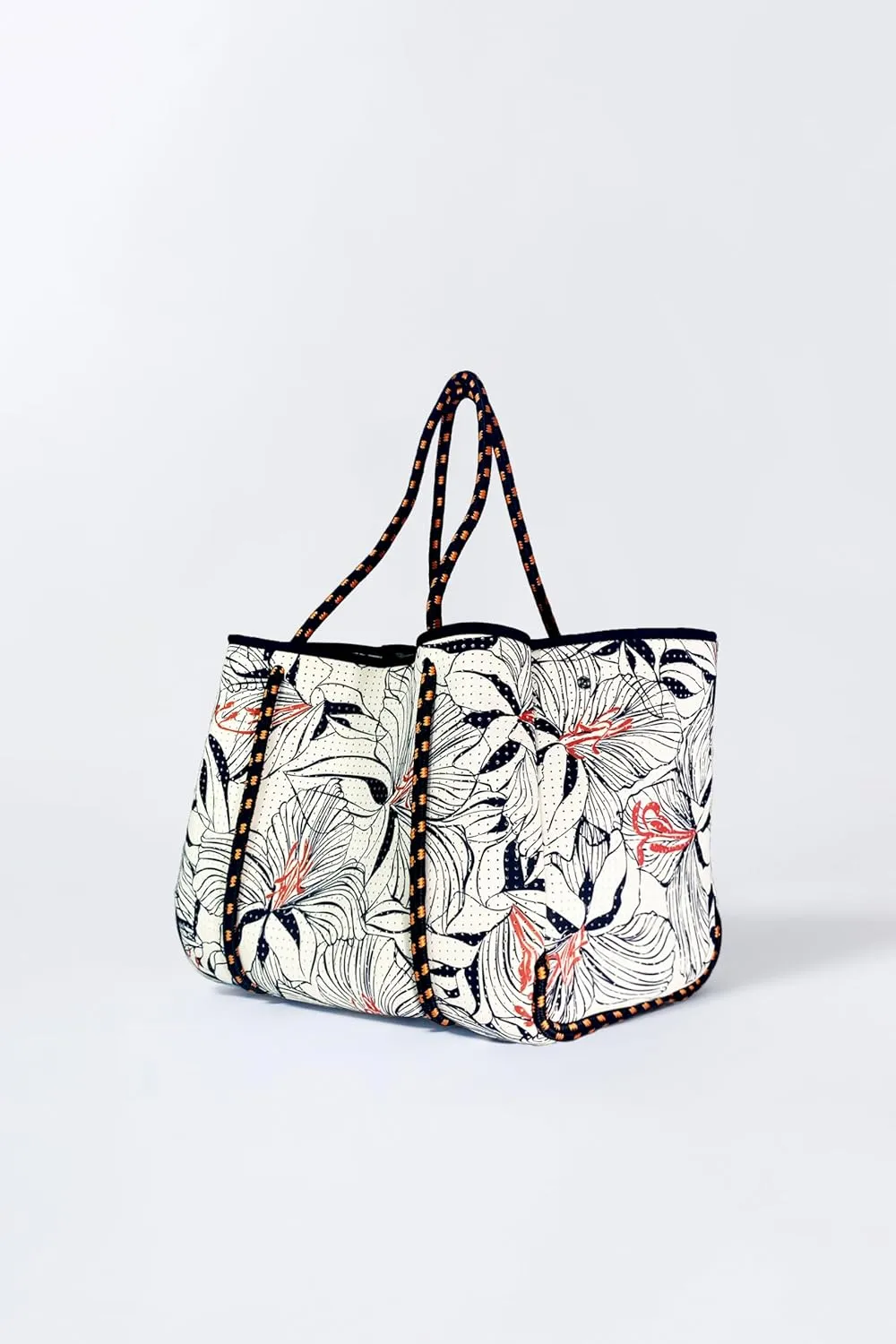 Large Neoprene Tote Bag for Women - Printed Everyday Designer Handbag
