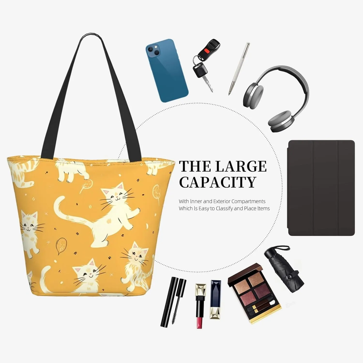 Large Tote Bag For Women Portable Beach Bag Handbag Reusable Grocery Bags