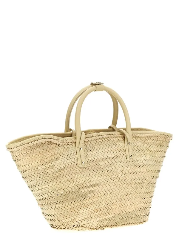 Le Soli Logo Raffia Tote Bag