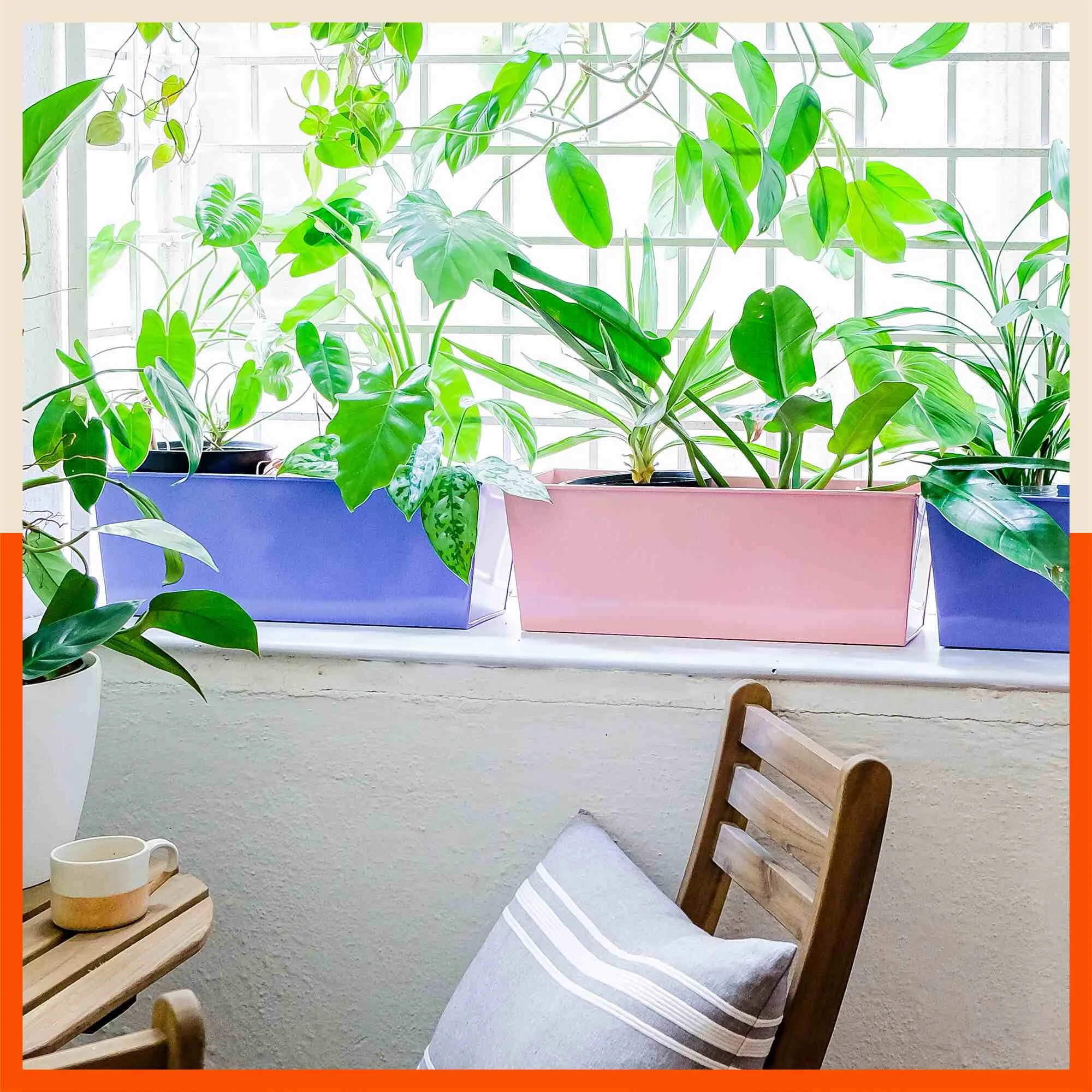 LEA Hanging Metal Pot Holders / Planters for Home / Balcony / Garden | White - Set of 3