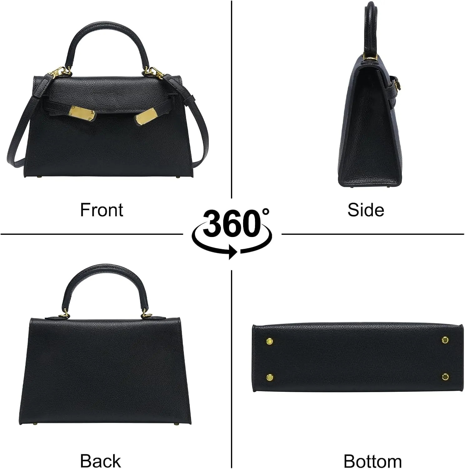 Leather Crossbody Bag and Purses for Women - Luxury Shoulder Handbags with Adjustable Strap Cross Body Bag