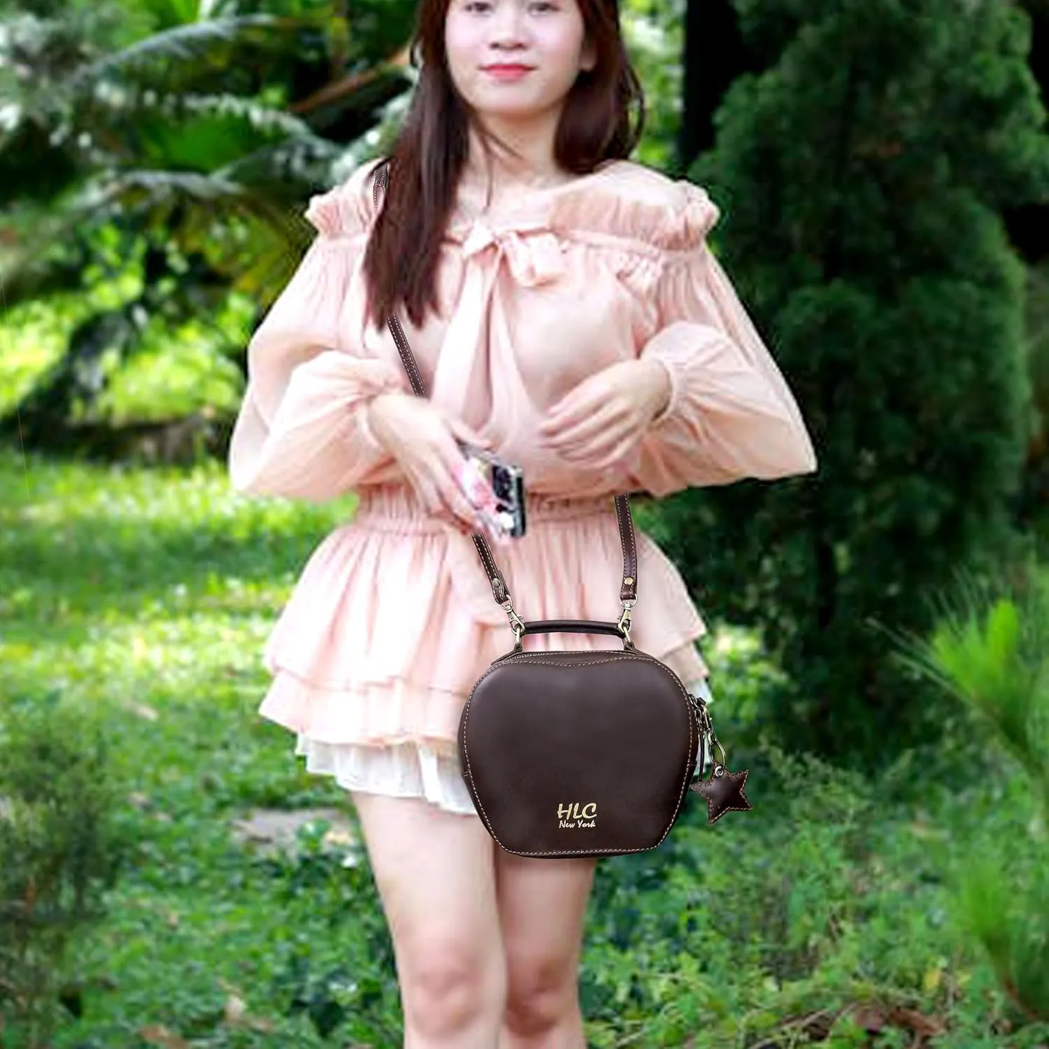 Leather Crossbody Bags for Women Trendy Looking Cross Body Shoulder Bag Designer Apple Purses (Green)