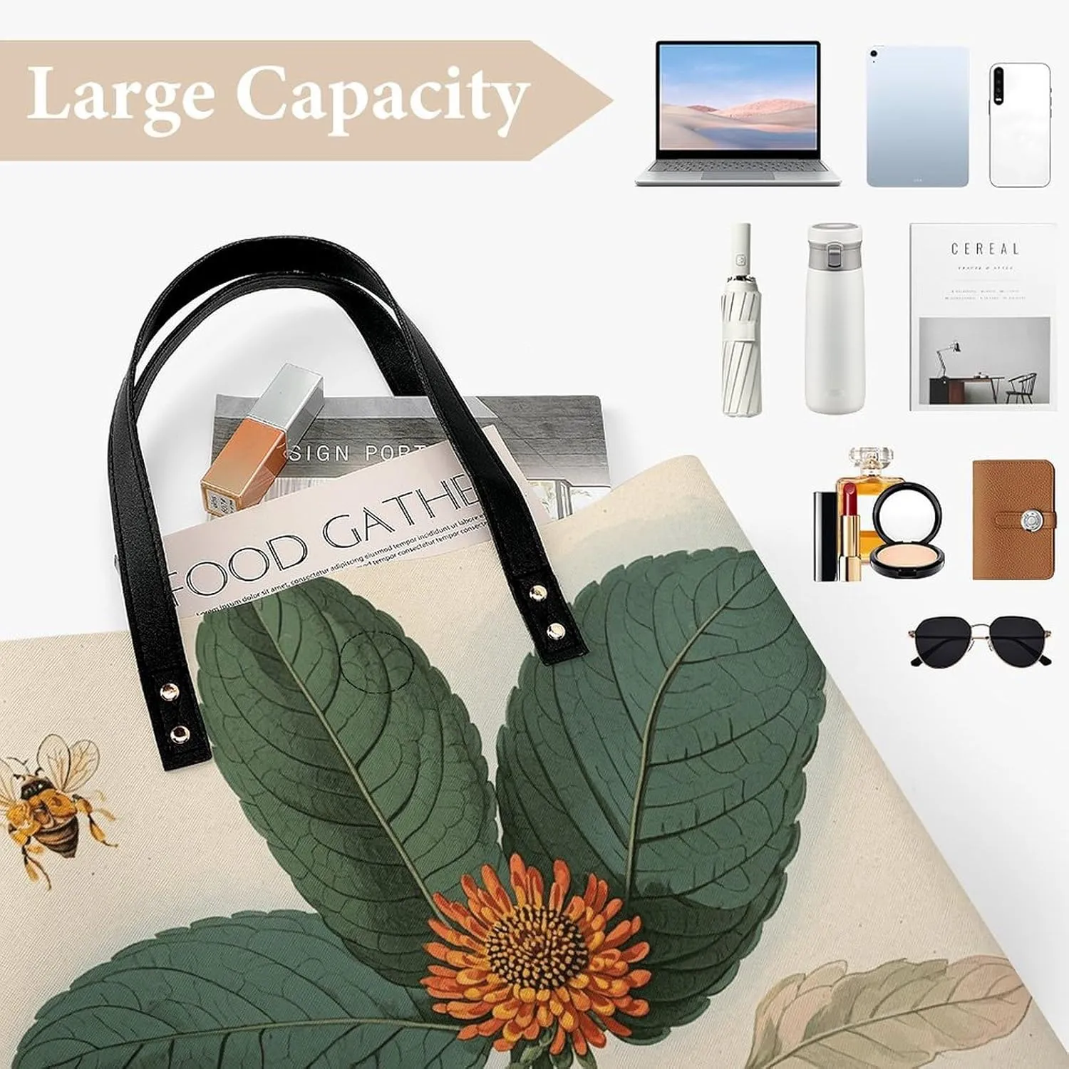 Leather Handbag for Women Tote Bag with Magnetic Buckle A Strawberry Hanging Crossbody Bag Shoulder Bag