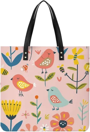 Leather Handbag for Women Tote Bag with Magnetic Buckle A Strawberry Hanging Crossbody Bag Shoulder Bag