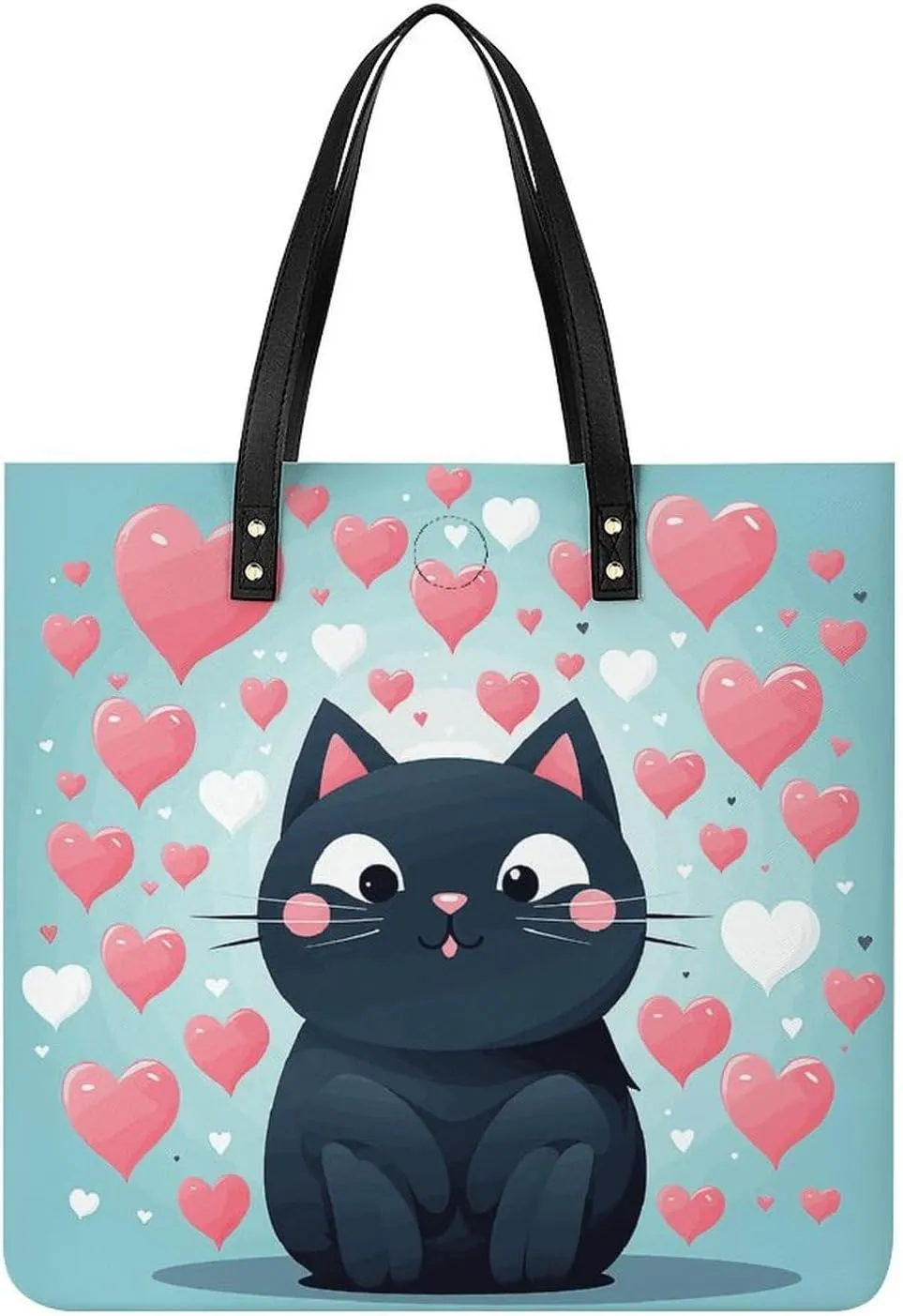 Leather Handbag for Women Tote Bag with Magnetic Buckle Angel with Blue Wings Crossbody Bag Shoulder Bags