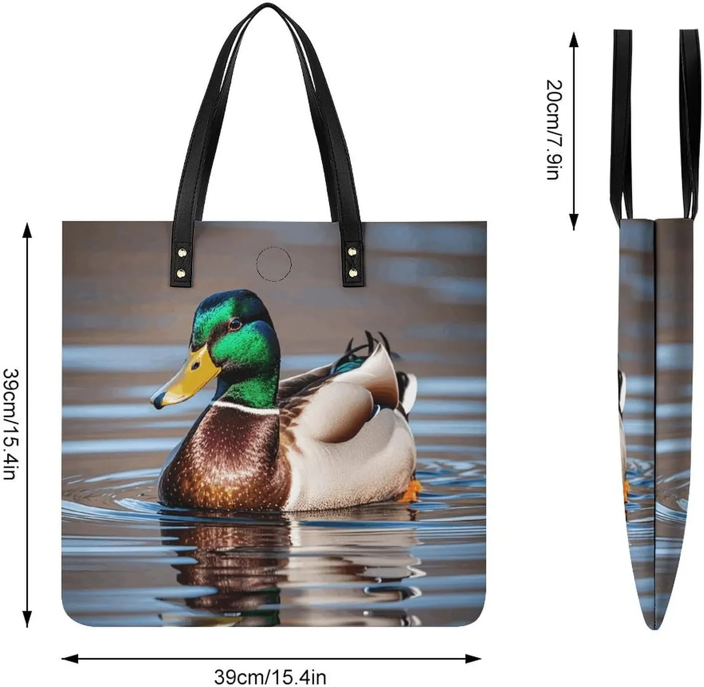 Leather Handbag for Women Tote Bag with Magnetic Buckle Bald Eagle Crossbody Bag Shoulder Bags