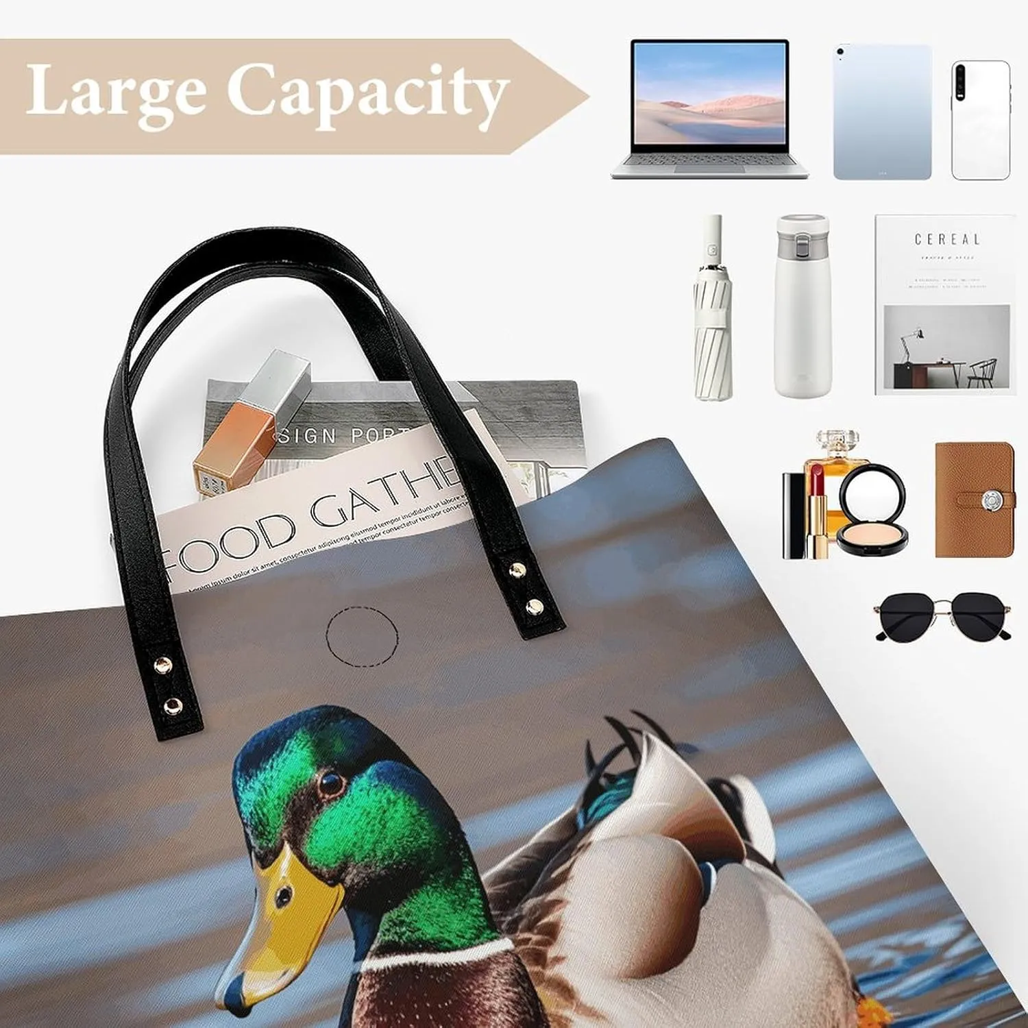 Leather Handbag for Women Tote Bag with Magnetic Buckle Bald Eagle Crossbody Bag Shoulder Bags
