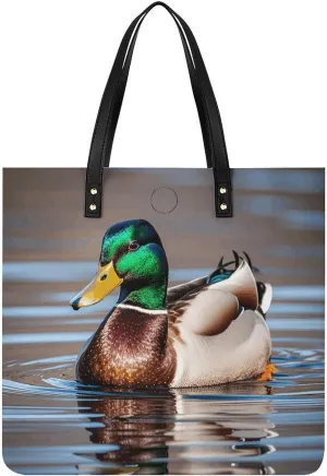 Leather Handbag for Women Tote Bag with Magnetic Buckle Bald Eagle Crossbody Bag Shoulder Bags