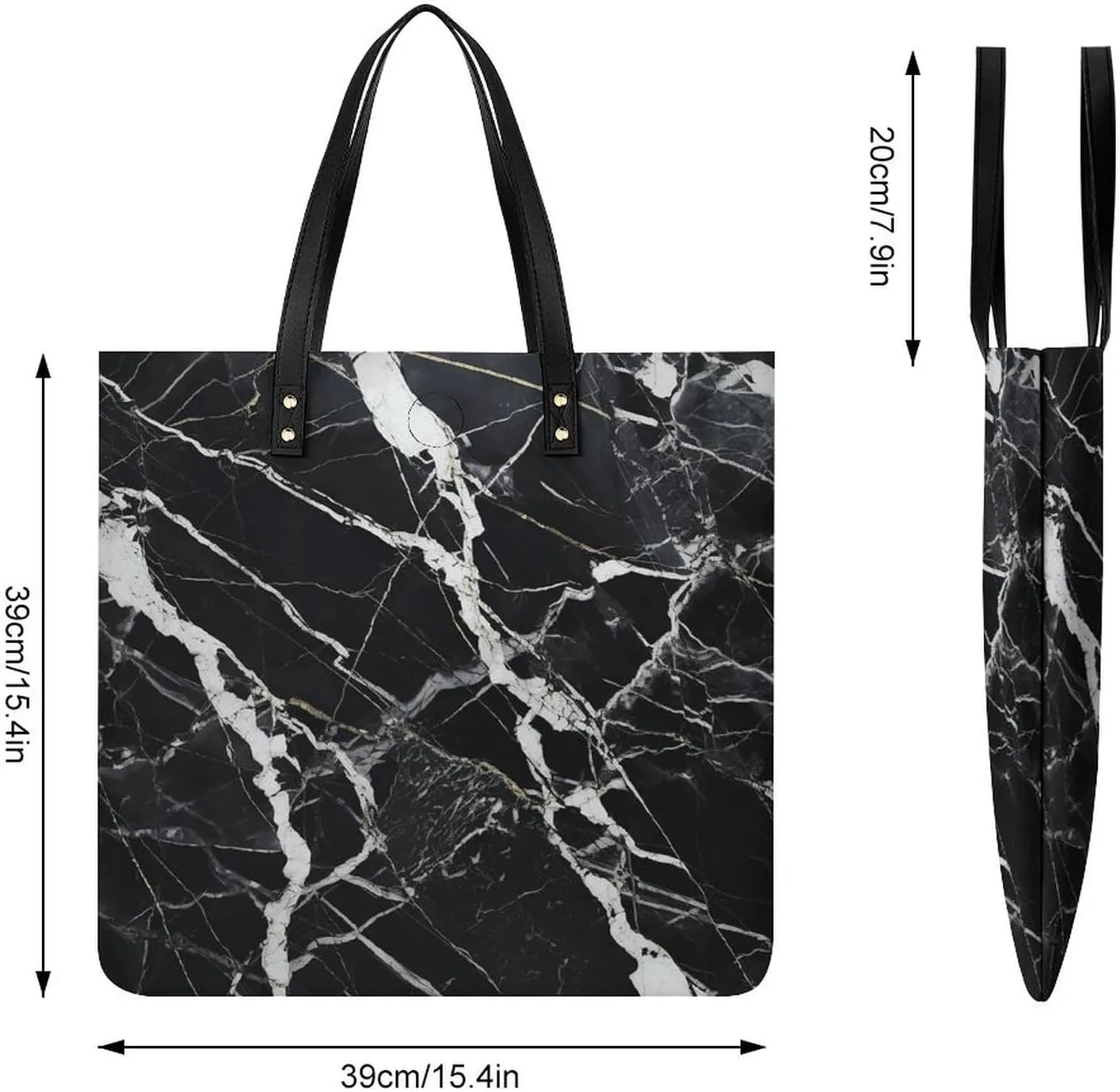 Leather Handbag for Women Tote Bag with Magnetic Buckle Bass Fishing Wave Crossbody Bag Shoulder Bags