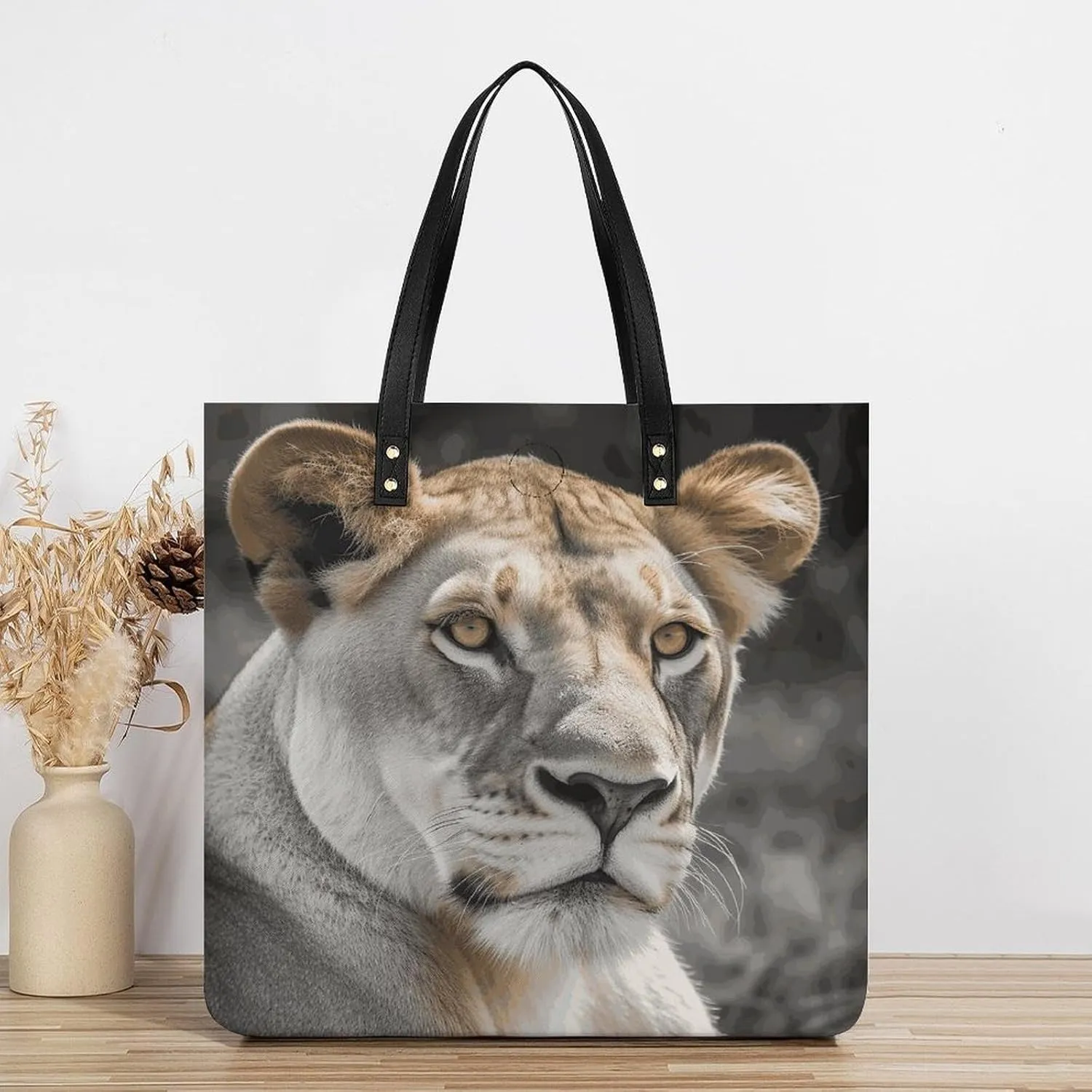 Leather Handbag for Women Tote Bag with Magnetic Buckle Bass Fishing Wave Crossbody Bag Shoulder Bags