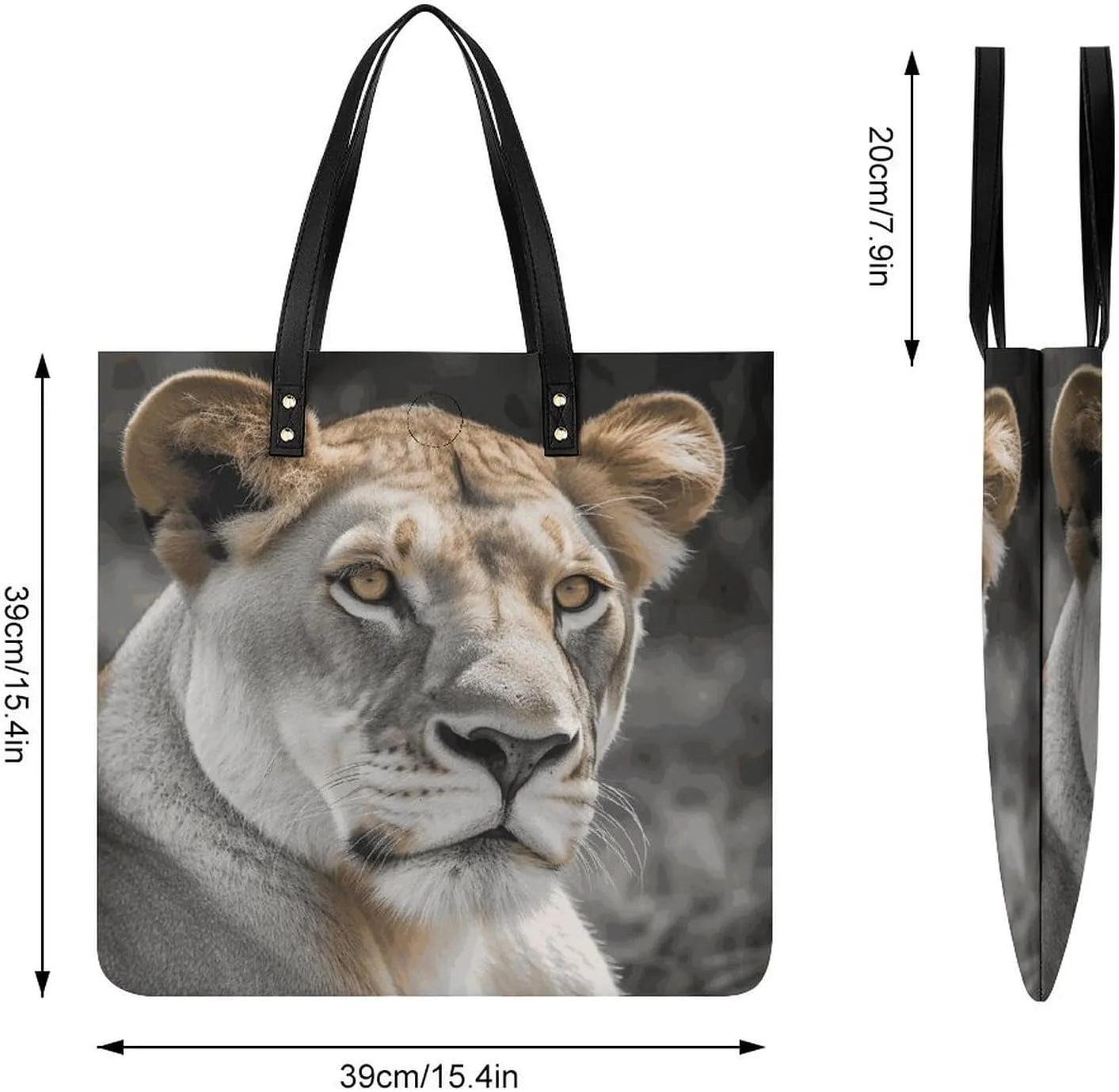 Leather Handbag for Women Tote Bag with Magnetic Buckle Bass Fishing Wave Crossbody Bag Shoulder Bags
