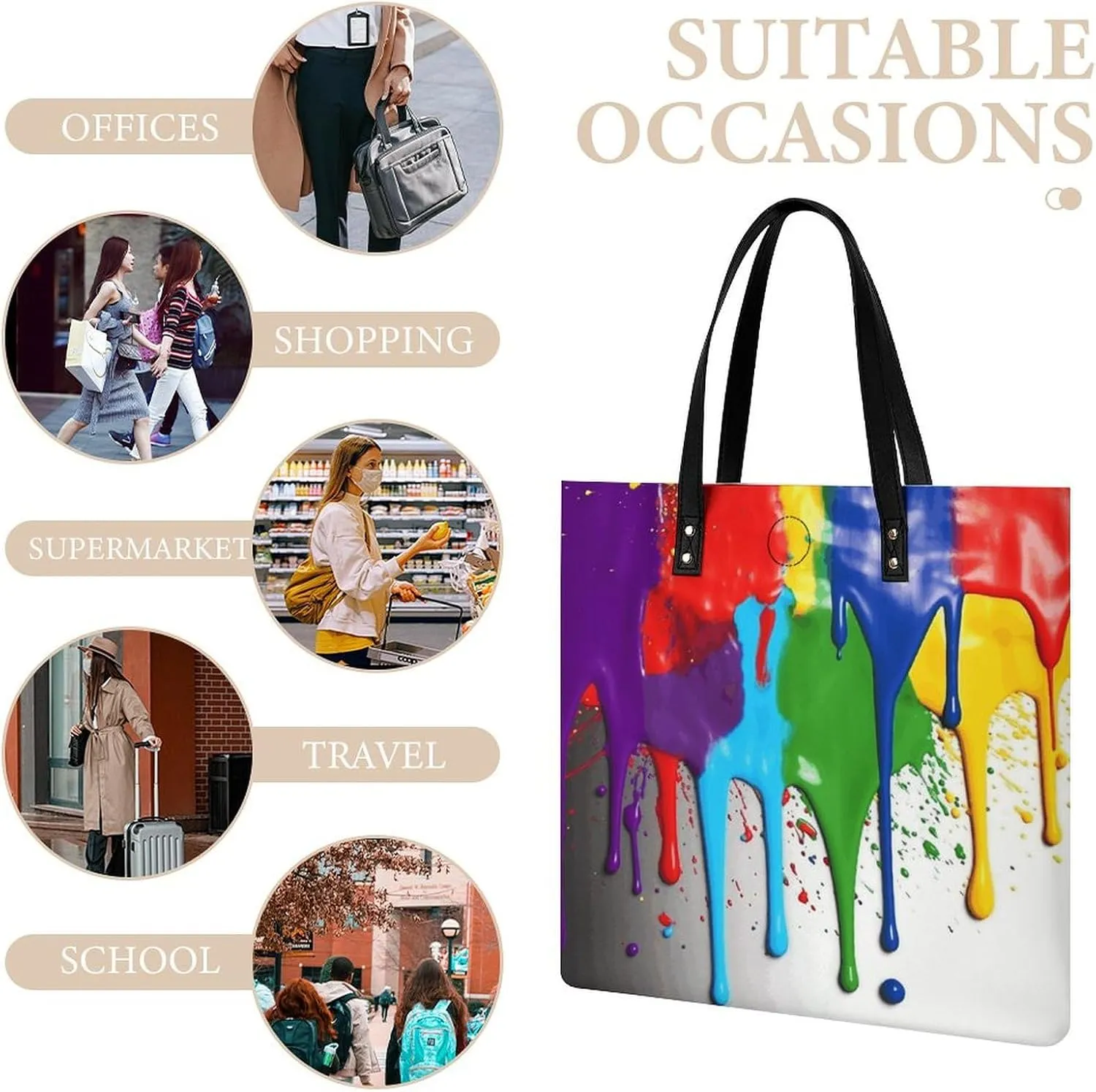 Leather Handbag for Women Tote Bag with Magnetic Buckle Boat Map Crossbody Bag Shoulder Bag